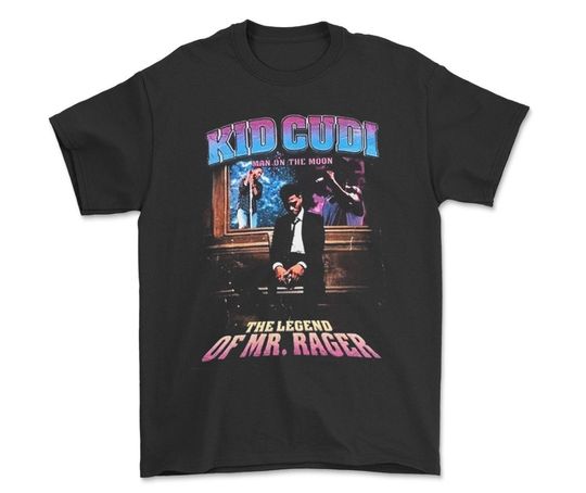 Discover Kid Cudi Marino Morwood Man On The Moon Mr. Rager Rap Tee, The Legend Of Mr.Ranger Shirt