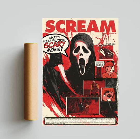 Discover Scream Poster, Ghostface Poster