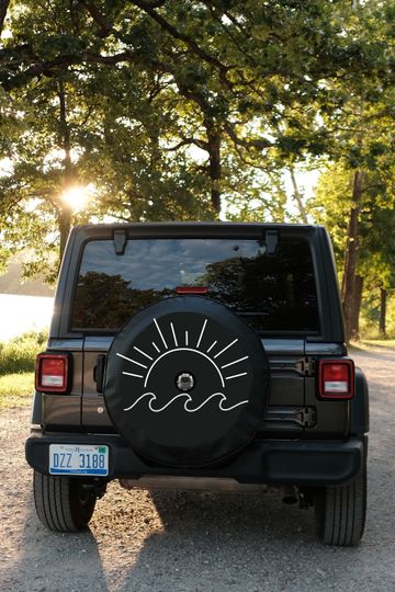 Discover Sun And Wave Spare Tire Cover