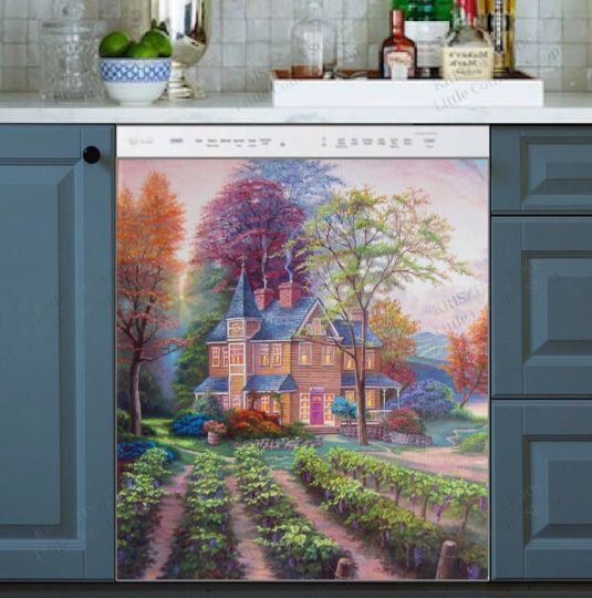 Discover Beautiful Cottage and Vineyard Dishwasher Cover