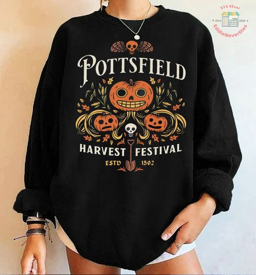 Discover Pottsfield Harvest Festival Sweatshirt, Pottsfield Pumpkin Halloween Sweatshirt