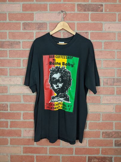 Discover Vintage 90s Rasta Baby Art Tee