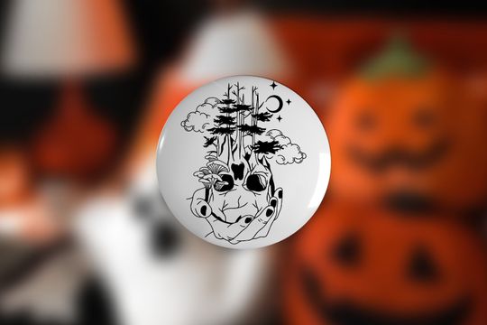 Discover Halloween Pin Button, Spooky Pin