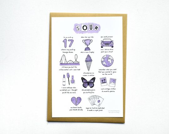 Discover Sour Album Tracklist Olivia Rodrigo Premium Matte Vertical Posters