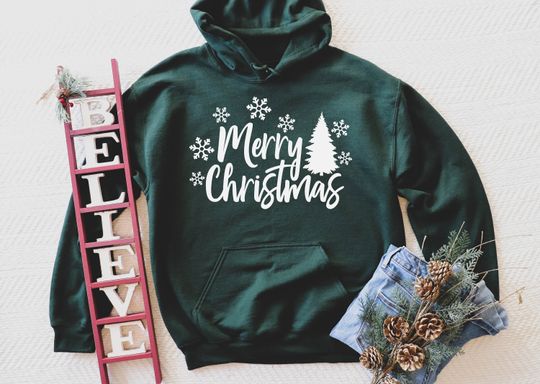 Discover Merry Christmas Long Sleeve Sweatshirt - Family Holiday Gift