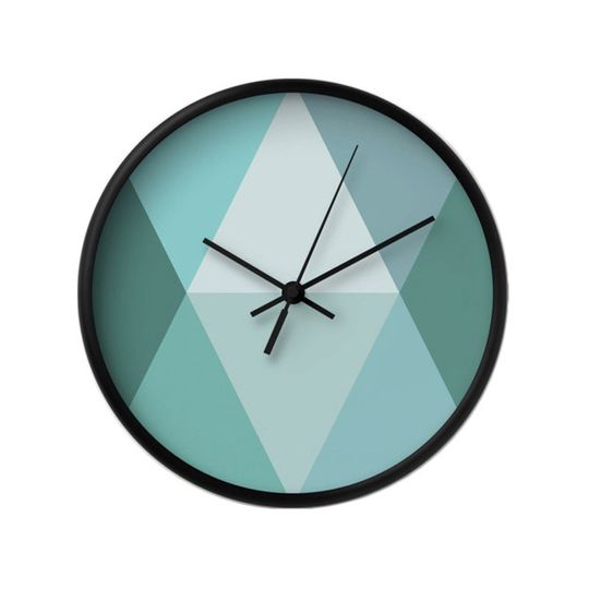 Discover Teal wall clock Geometric wall clock