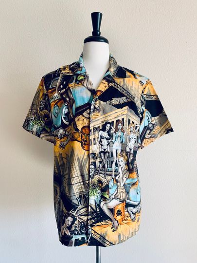 Discover Pin Up Pit Stop Hawaiian Shirt