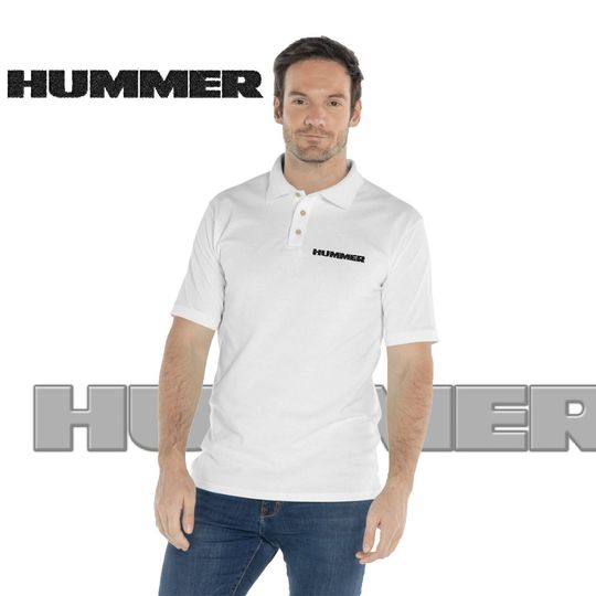 Discover Hummer Logo Polo Embroidery Gmc Shirt Men