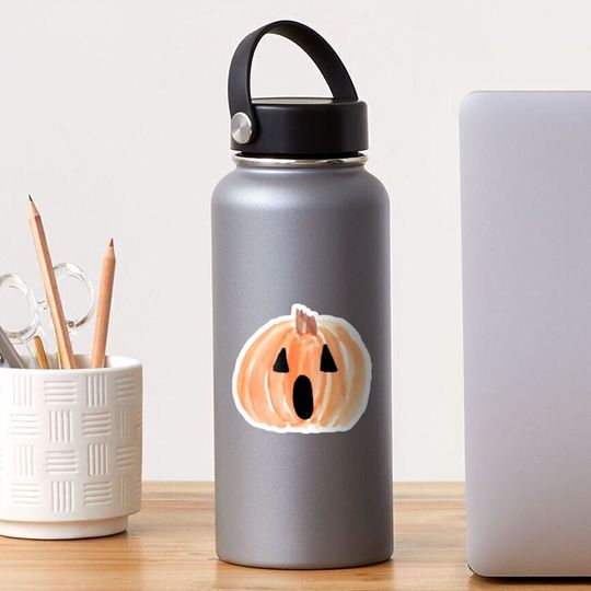 Discover Happy Halloween, Spooky Pumpkin Sticker