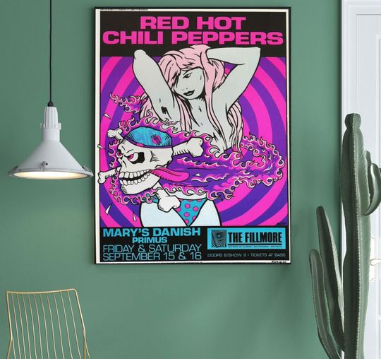 Discover Red Hot Chili Peppers 1989 San Francisco Poster, Red Hot Chili Peppers Tour 2022 Poster