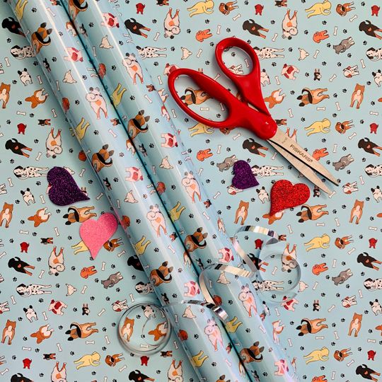 Discover Funny wrapping paper - DOG BUTTS - Gift Wrap.