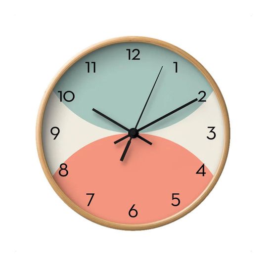 Discover Mint and peach wall clock. Peach decor Geometric clock