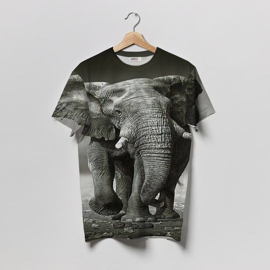 Discover Unisex Elephant 3D All Over Print T-shirt