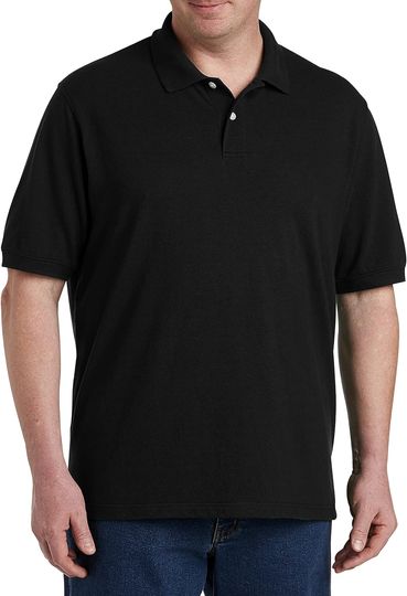 Discover DXL Big and Tall Essentials Pique Mesh Short-Sleeve Polo Shirt