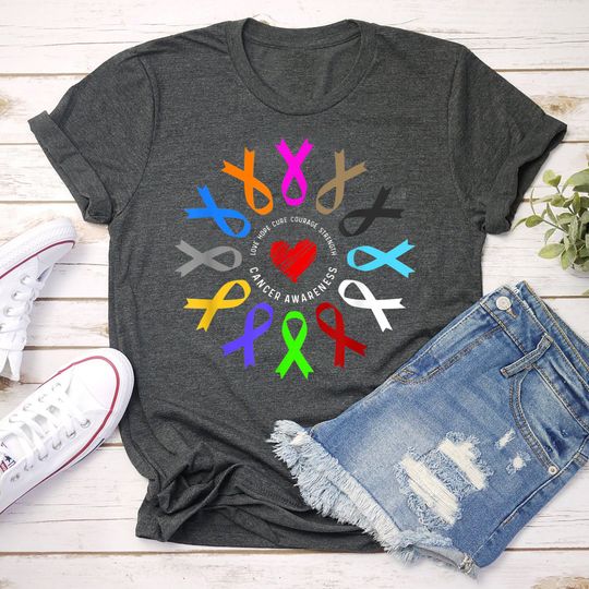 Discover Cancer Awareness T-Shirt, Fight Cancer in All Colors Shirt,