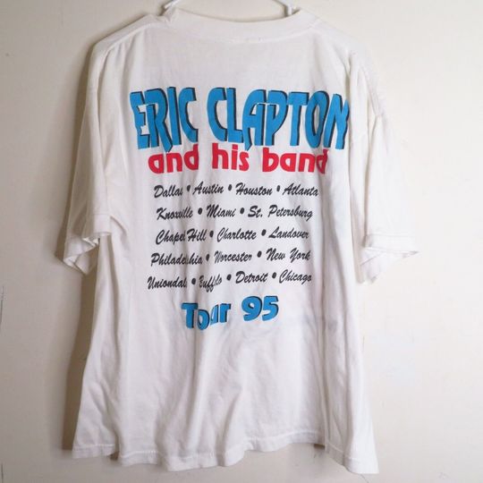 Discover Eric Clapton Band tee Shirt 1995 North American Tour
