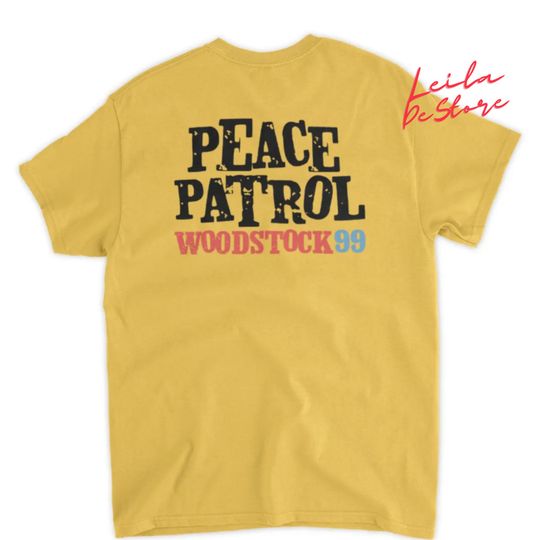 Discover Vintage Style 1999 Woodstock Peace Patrol Shirt, Woodstock 99 Shirt