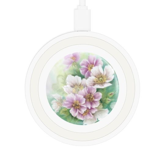 Discover Wild Rose Quake Wireless Charging Pad, Rose Wireless Charger