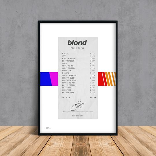 Discover Blonde Album Receipt - Poster