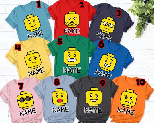 Discover Personalized Building Block Shirt,Building Blocks Family,Building Block Head Shirt
