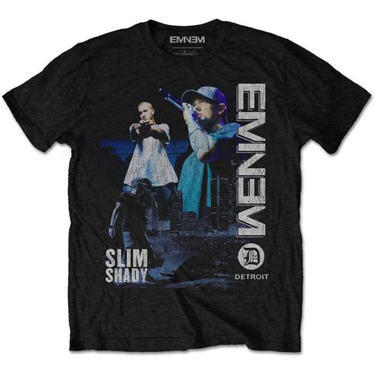 Discover Eminem Live Stage Photo Slim Shady Rap Official Tee T-Shirt