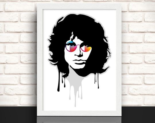 Discover Jim Morrison wearing colorful glasses Poster Premium Matte Vertical Posters