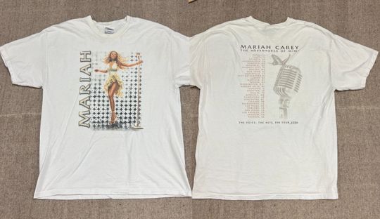 Discover White Tee Mariah Carey T-Shirt Mariah Carey