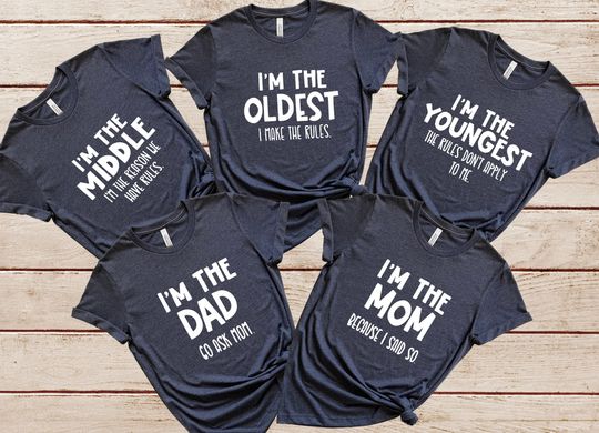 Discover Funny Family Rules T-Shirt - Matching Family Outfits