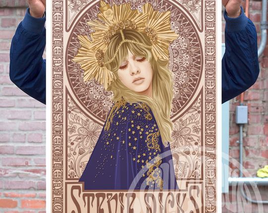 Discover Stevie Nicks Poster Art Mucha Art