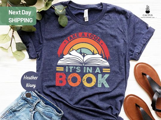 Discover Take a Look: It's in a Book Reading T-Shirt
