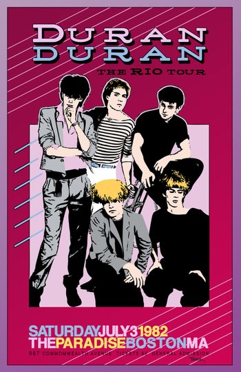 Discover Duran Duran 1982 Tour Poster