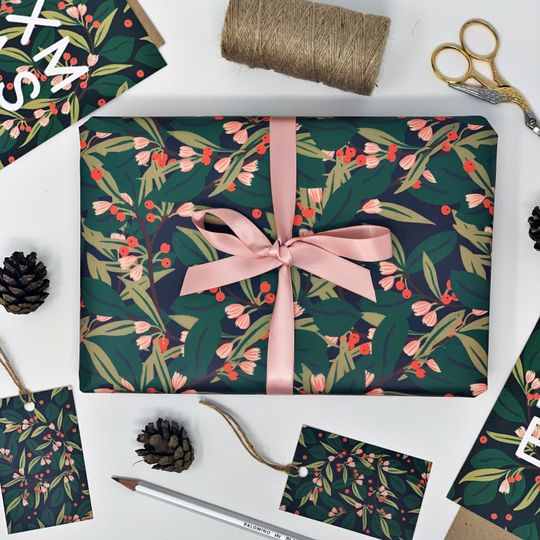 Discover Christmas Green Recyclable Wrapping Paper