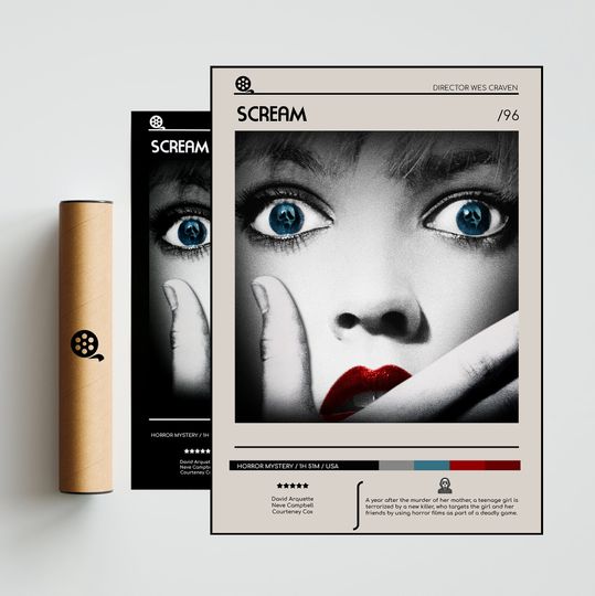 Discover Scream Movie Poster, Horror Poster, Scream movie Poster