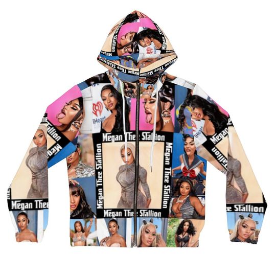Discover Womens Megan Thee Stallion Rapper Full-Zip Hoodie