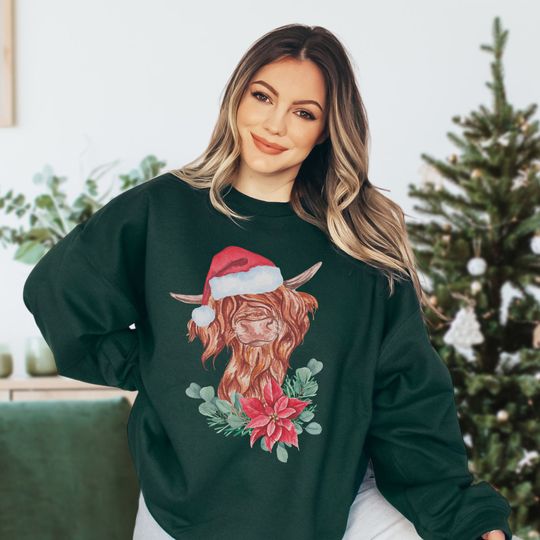 Discover Cow Christmas Sweatshirt / Farm Christmas Sweatshirt