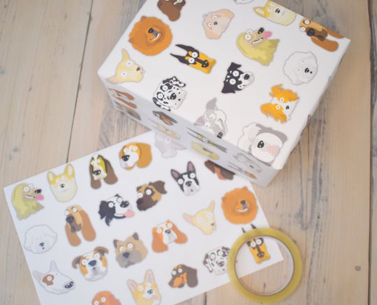 Discover Cute Dog Faces Gift Wrapping Paper