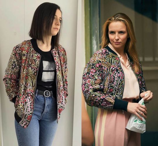Discover Floral Print Bomber Jacket - Cut and Sew Handmade