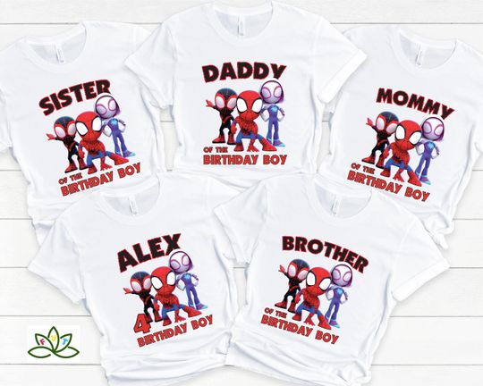 Discover Spidey Birthday Boy Family Matching T-Shirt