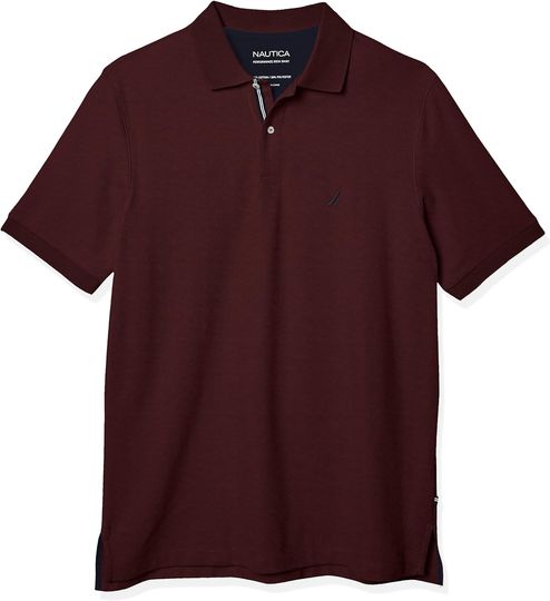 Discover Nautica Men's Big and Tall Classic Fit Short Sleeve Solid Performance Deck Polo Shirt