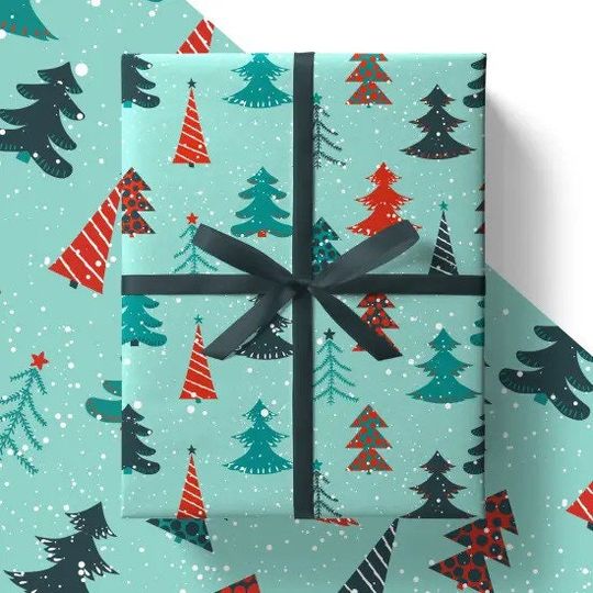 Discover Multipack Christmas Tree Eco Friendly Wrapping Paper