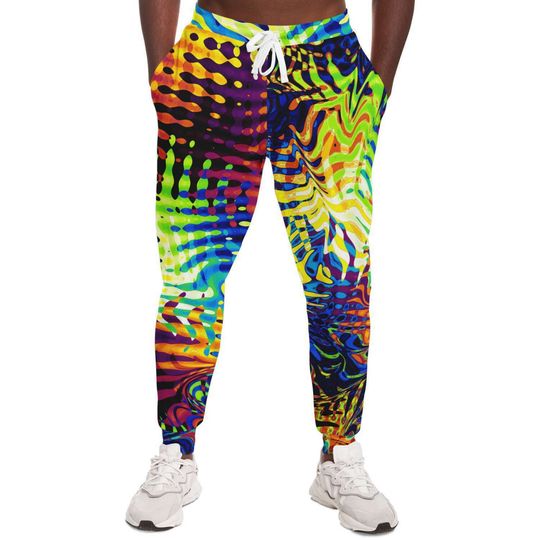 Discover Athletic Sporty Abstract Paint Liquid Ripple Waves Texture Athletic Joggers