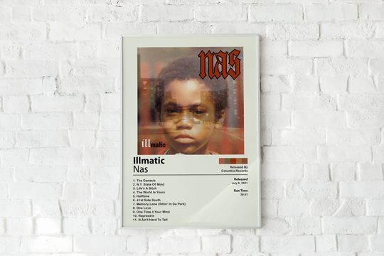 Discover Nas Posters - Illmatic Poster - Album Cover Posters - Album Cover Print - Music Print