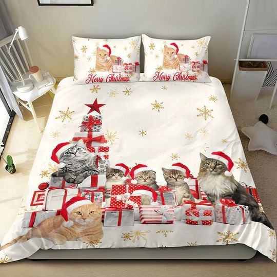 Discover Cat Christmas Gift Christmas Bedding Sets