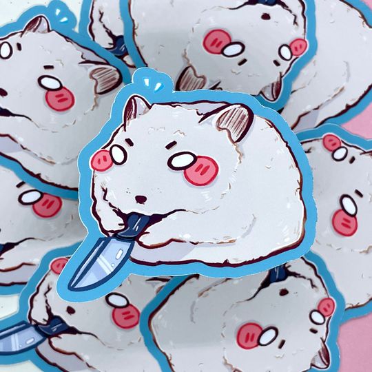 Discover No Peace Hamster Sticker | Waterproof Vinyl Sticker