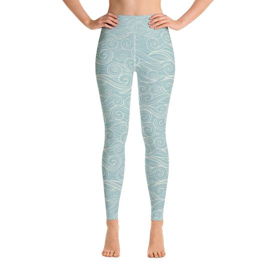 Discover Ocean Waves Yoga Leggings