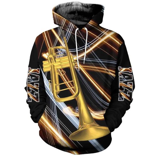 Discover 3D All Over Printed Jazz Art Trumpet Clothes, Hoodie Shirt