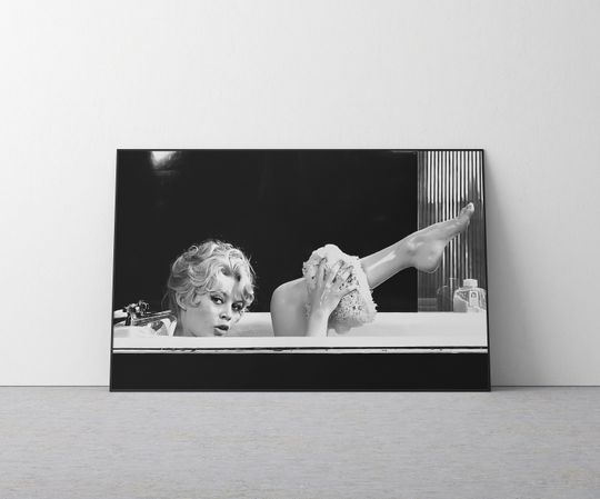 Discover Brigitte Bardot In The Tub Poster
