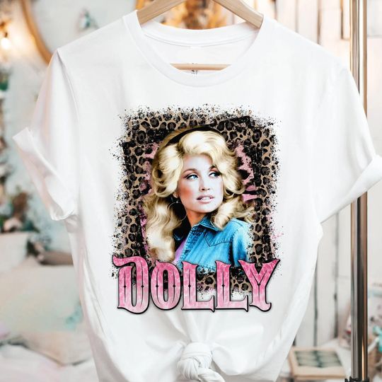 Discover Dolly Parton t-shirt, Leopard Dolly Parton Vintage unisex white t shirt