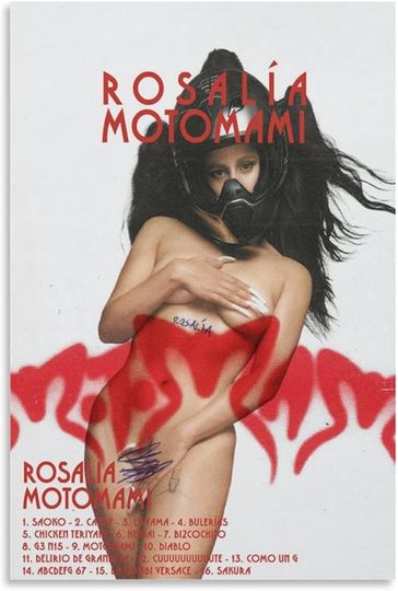 Discover Motomami Tour Rosalia Concert Vintage Poster, Vintage Rosalia Motomami World Tour 2022 Poster