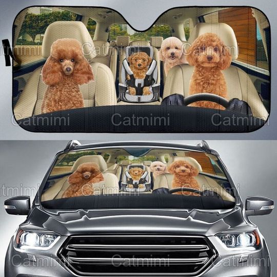 Discover Poodle Car Sun Shade